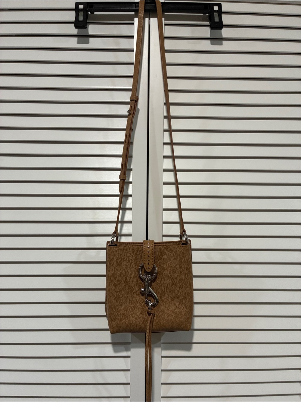 Rebecca Minkoff Tan Leather Crossbody with Tassel and Ring Hardware